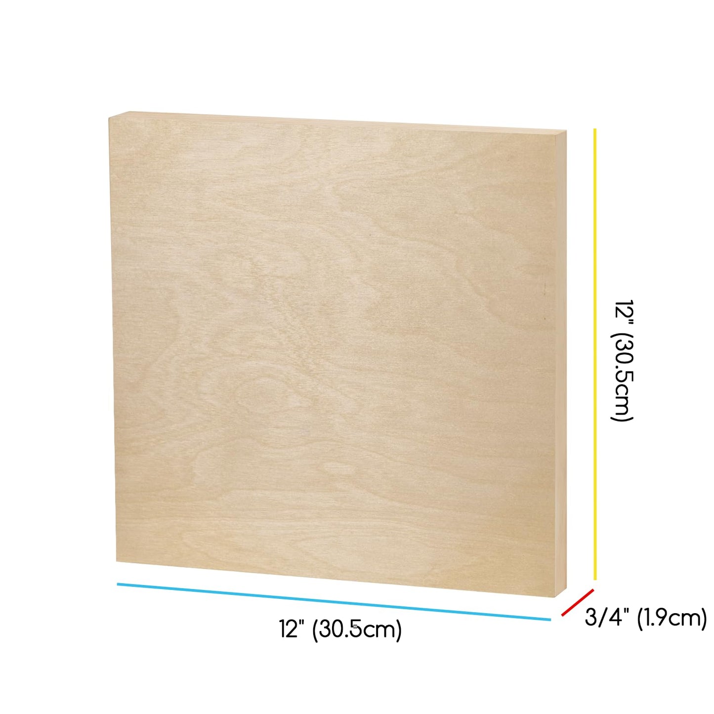 Unfinished Wood Canvas Board: Wooden Canvas Panel Pack of 2 - Blank Cradled Wood Art Board for Painting