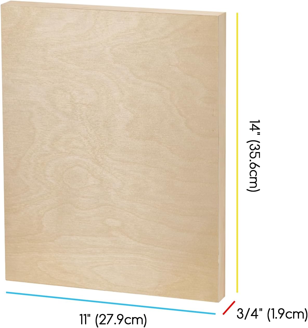 Unfinished Wood Canvas Board: Wooden Canvas Panel Pack of 2 - Blank Cradled Wood Art Board for Painting
