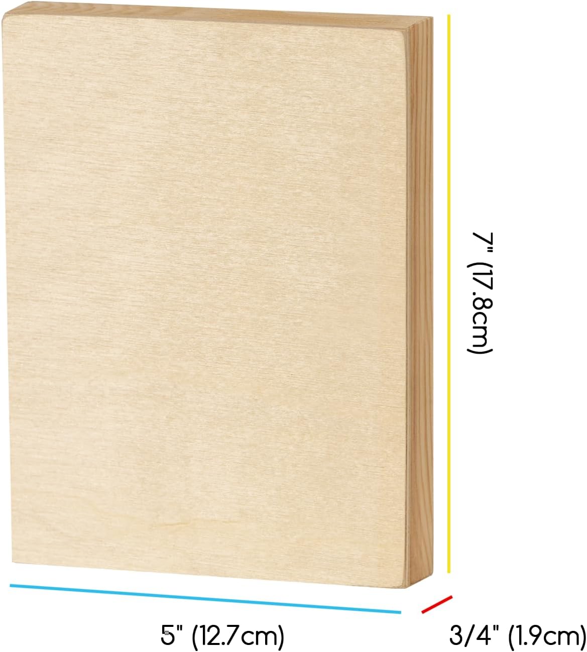 Unfinished Wood Canvas Board: Wooden Canvas Panel Pack of 2 - Blank Cradled Wood Art Board for Painting