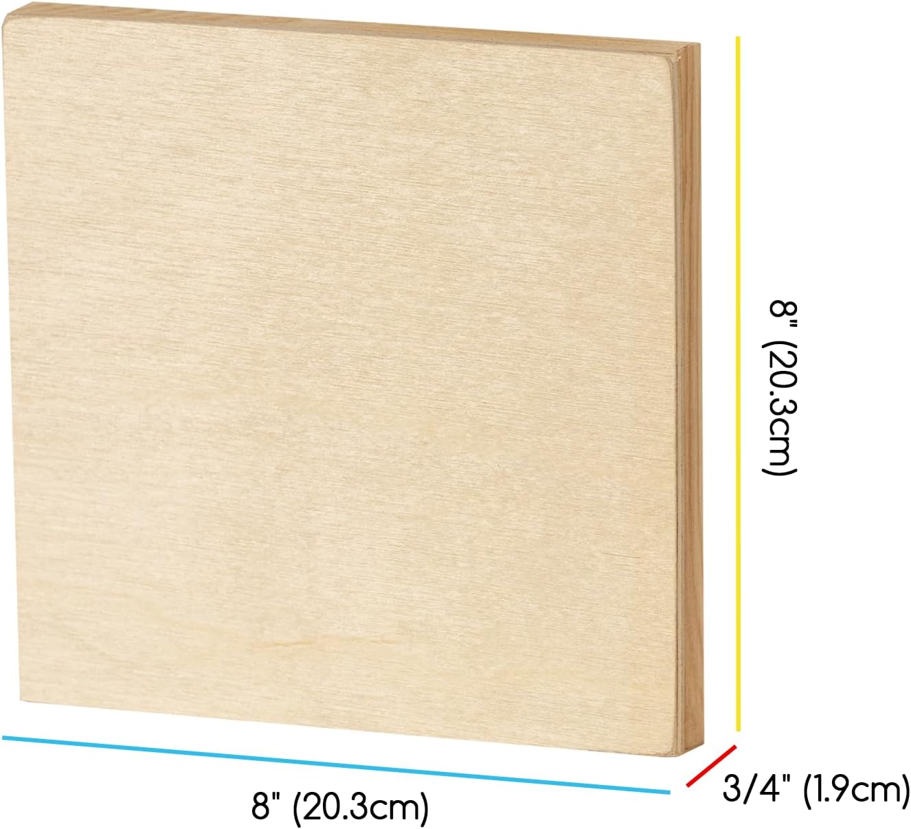 Unfinished Wood Canvas Board: Wooden Canvas Panel Pack of 2 - Blank Cradled Wood Art Board for Painting