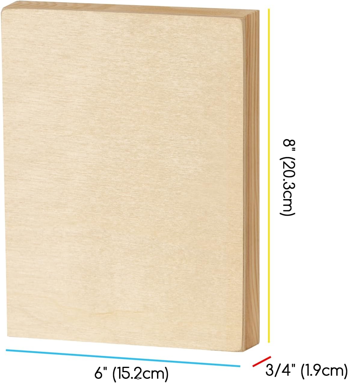 Unfinished Wood Canvas Board: Wooden Canvas Panel Pack of 2 - Blank Cradled Wood Art Board for Painting