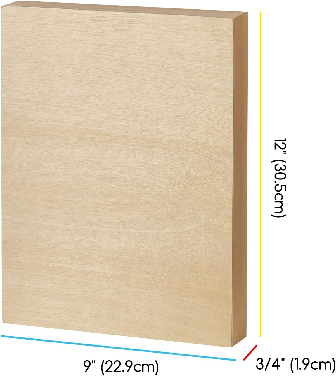 Unfinished Wood Canvas Board: Wooden Canvas Panel Pack of 2 - Blank Cradled Wood Art Board for Painting