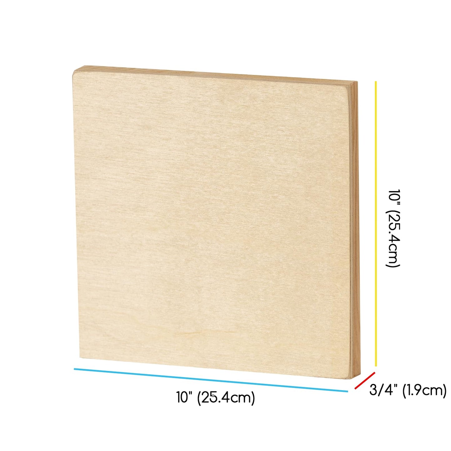 Unfinished Wood Canvas Board: Wooden Canvas Panel Pack of 2 - Blank Cradled Wood Art Board for Painting
