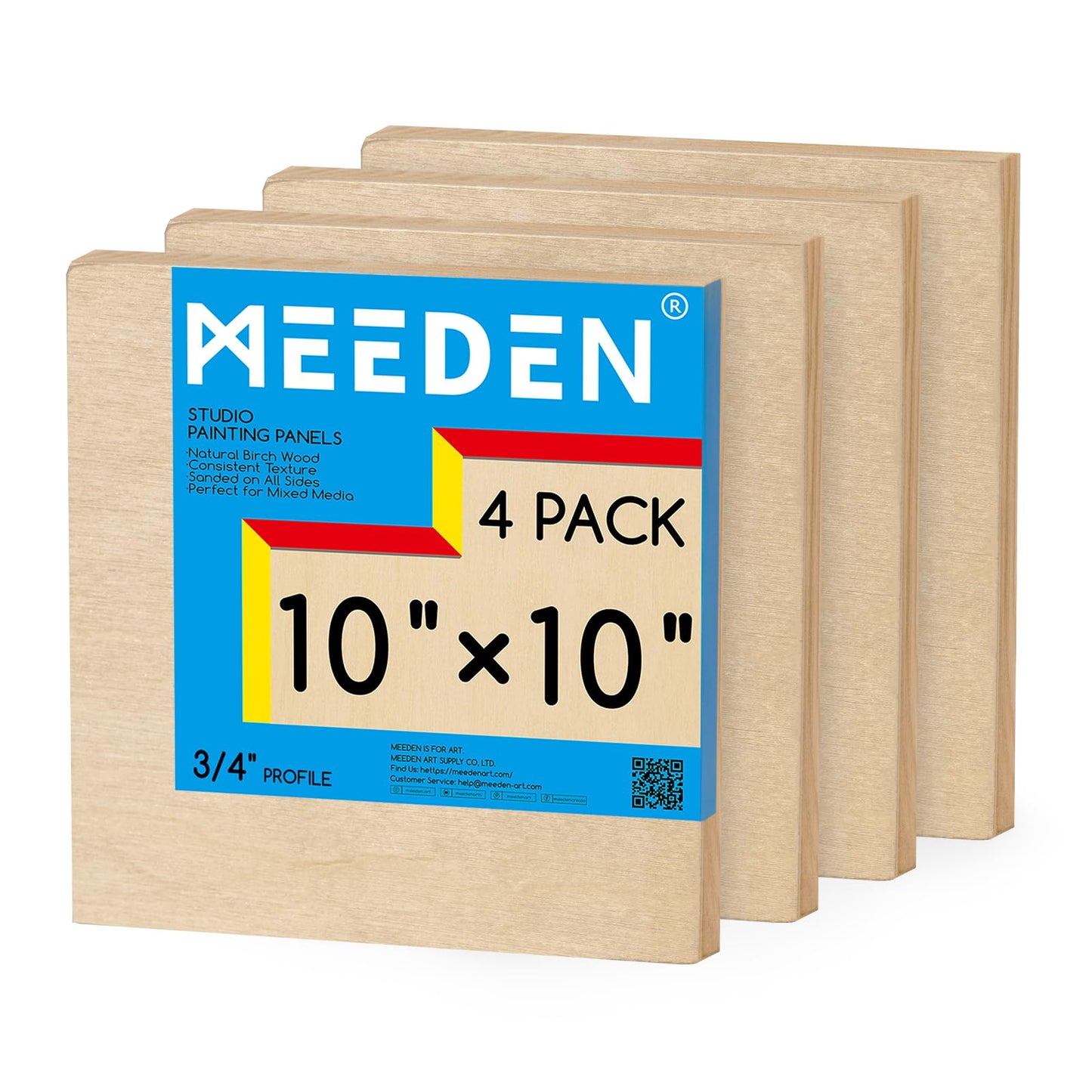 Unfinished Wood Canvas Board: Wooden Canvas Panel Pack of 2 - Blank Cradled Wood Art Board for Painting
