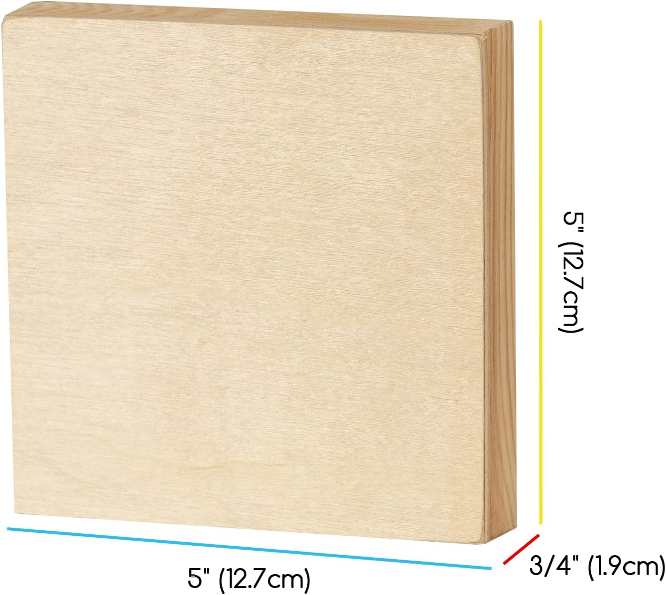 Unfinished Wood Canvas Board: Wooden Canvas Panel Pack of 2 - Blank Cradled Wood Art Board for Painting