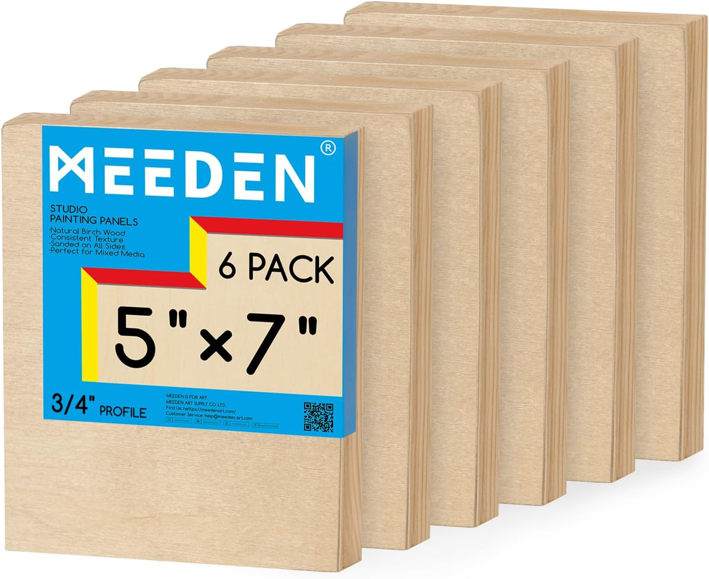 Unfinished Wood Canvas Board: Wooden Canvas Panel Pack of 2 - Blank Cradled Wood Art Board for Painting