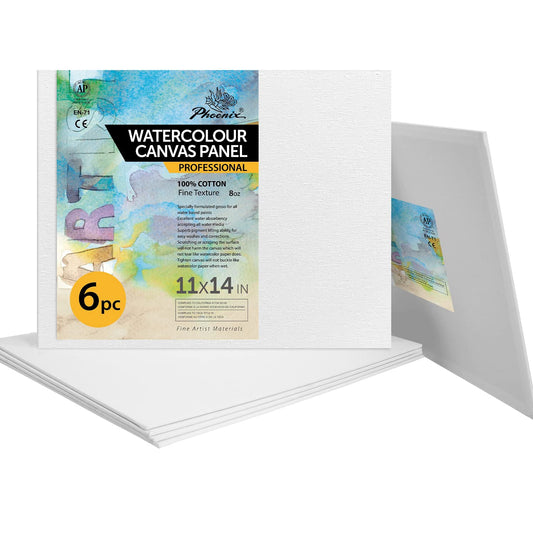 Canvas Panels 16 Pack, Triple Primed 100% Cotton Acid Free Canvases for Painting