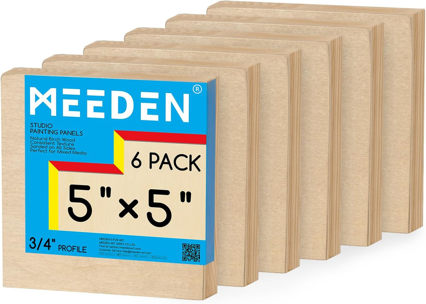 Unfinished Wood Canvas Board: Wooden Canvas Panel Pack of 2 - Blank Cradled Wood Art Board for Painting