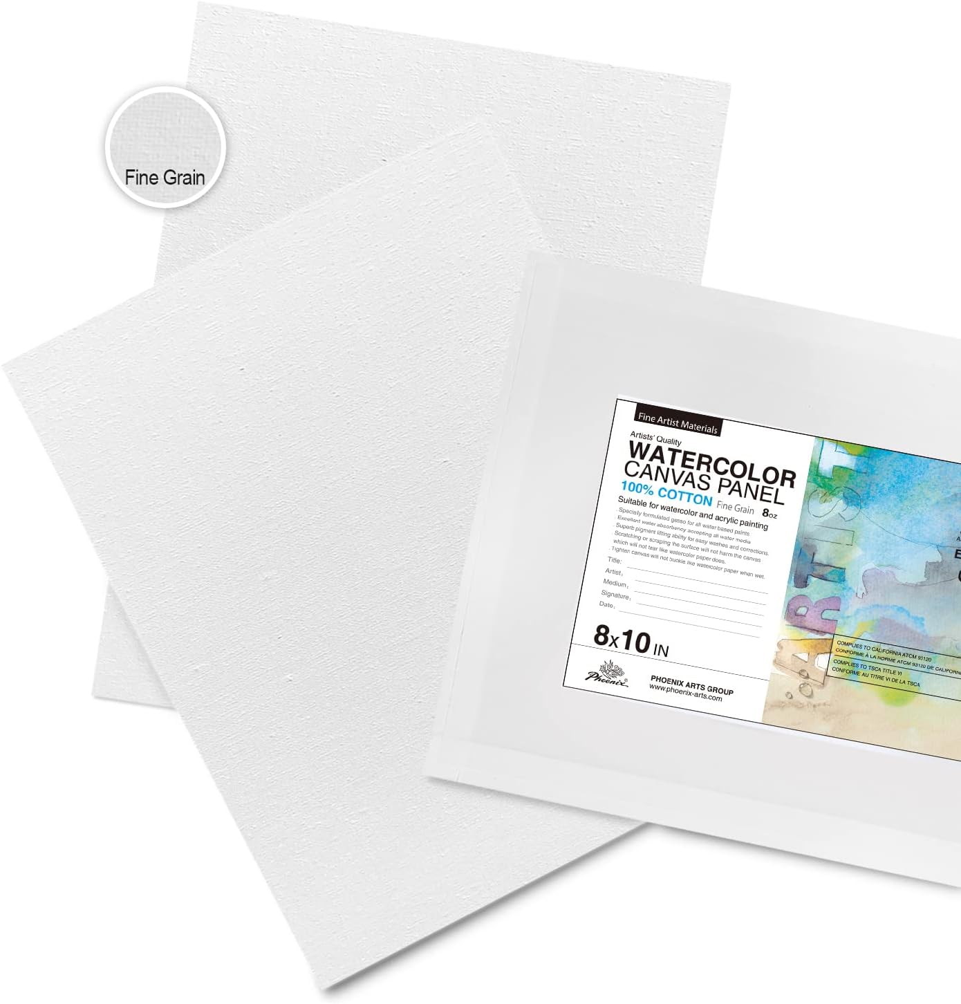 Canvas Panels 16 Pack, Triple Primed 100% Cotton Acid Free Canvases for Painting