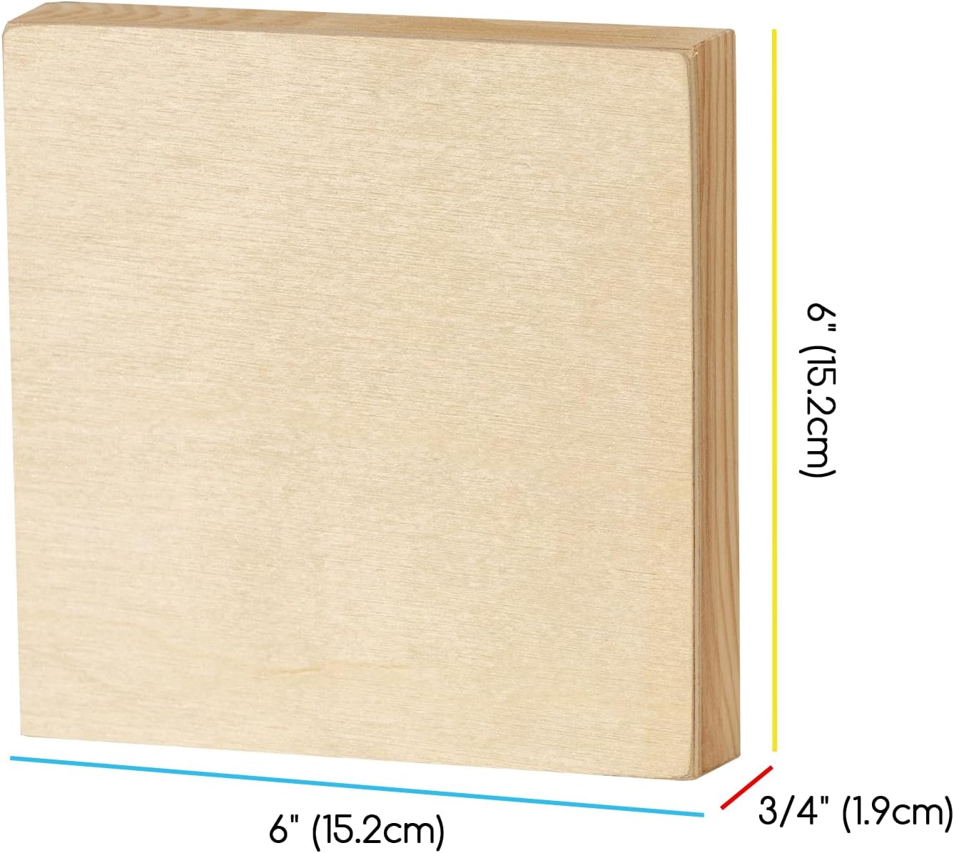Unfinished Wood Canvas Board: Wooden Canvas Panel Pack of 2 - Blank Cradled Wood Art Board for Painting