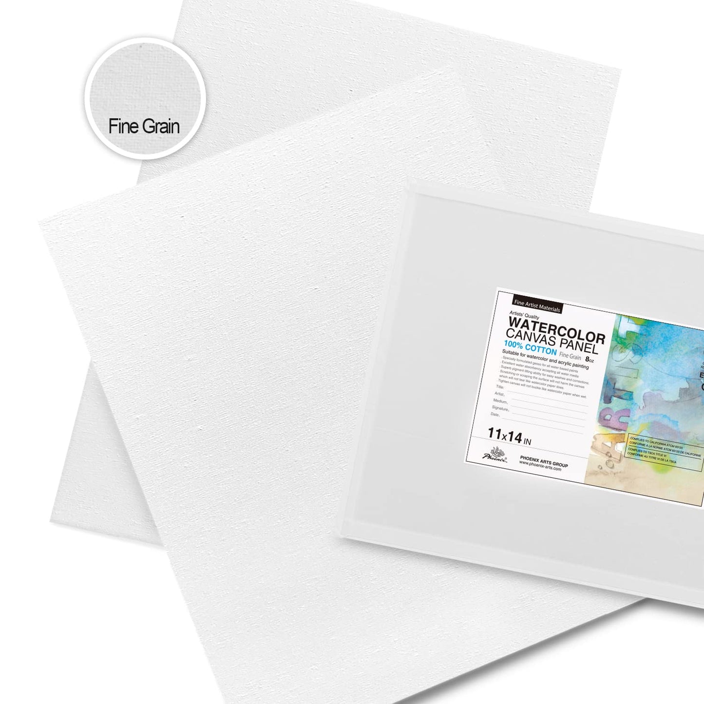 Canvas Panels 16 Pack, Triple Primed 100% Cotton Acid Free Canvases for Painting