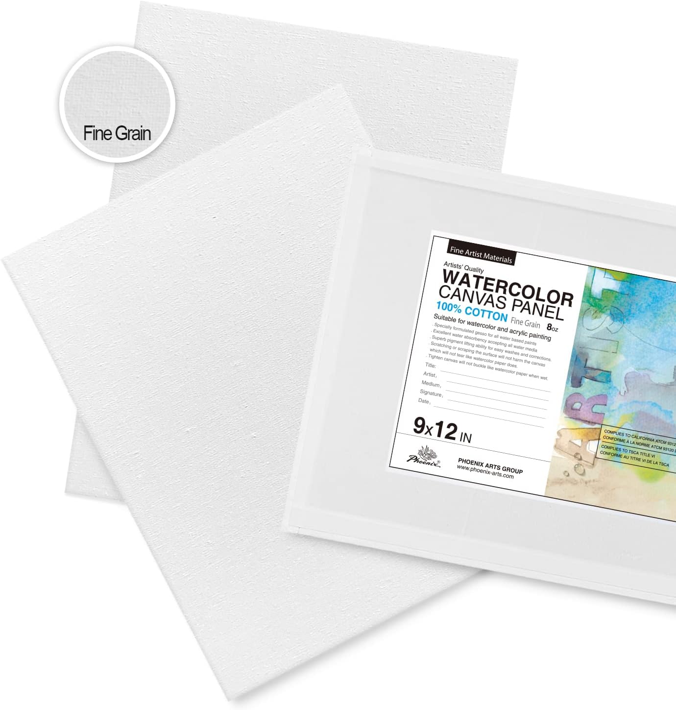 Canvas Panels 16 Pack, Triple Primed 100% Cotton Acid Free Canvases for Painting