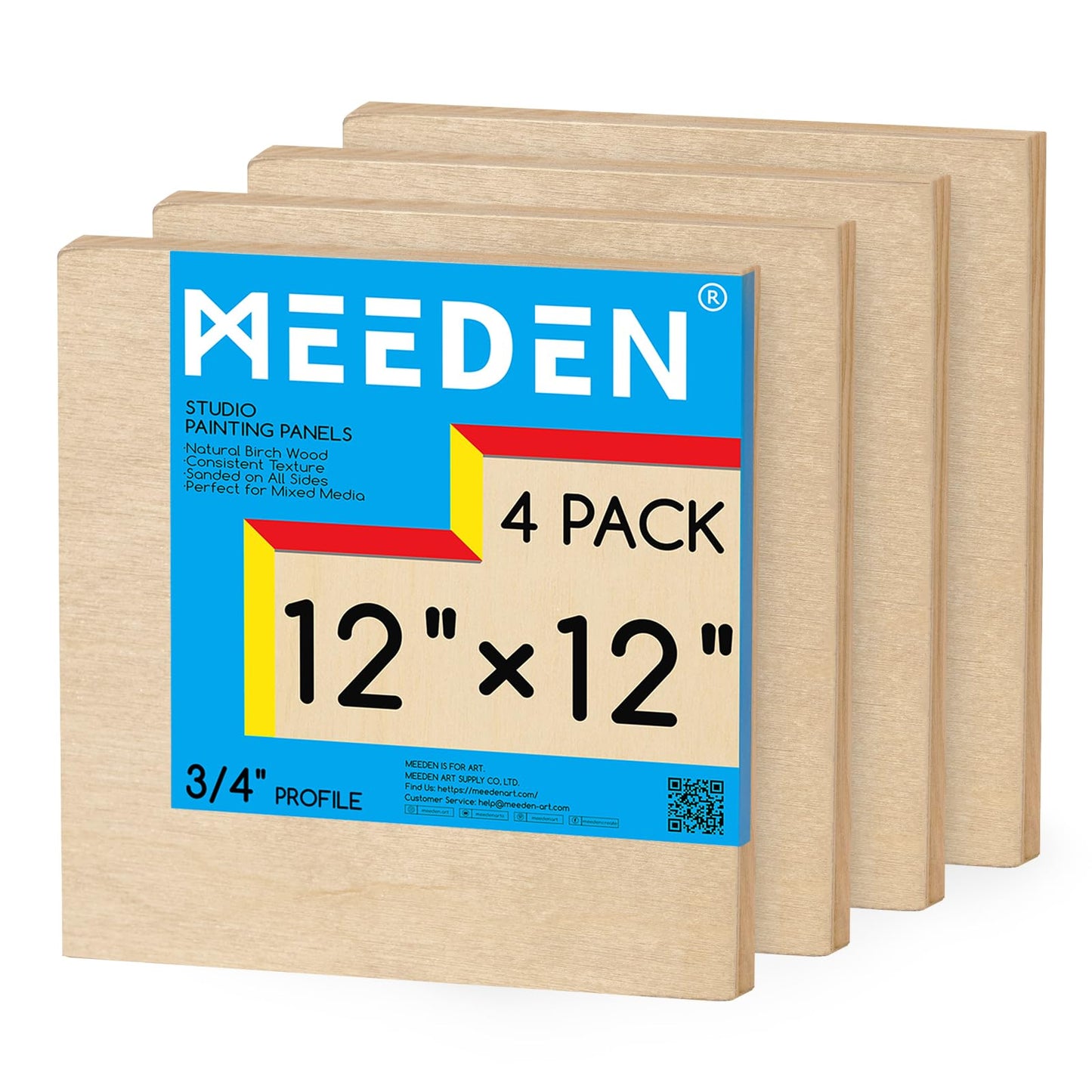 Unfinished Wood Canvas Board: Wooden Canvas Panel Pack of 2 - Blank Cradled Wood Art Board for Painting