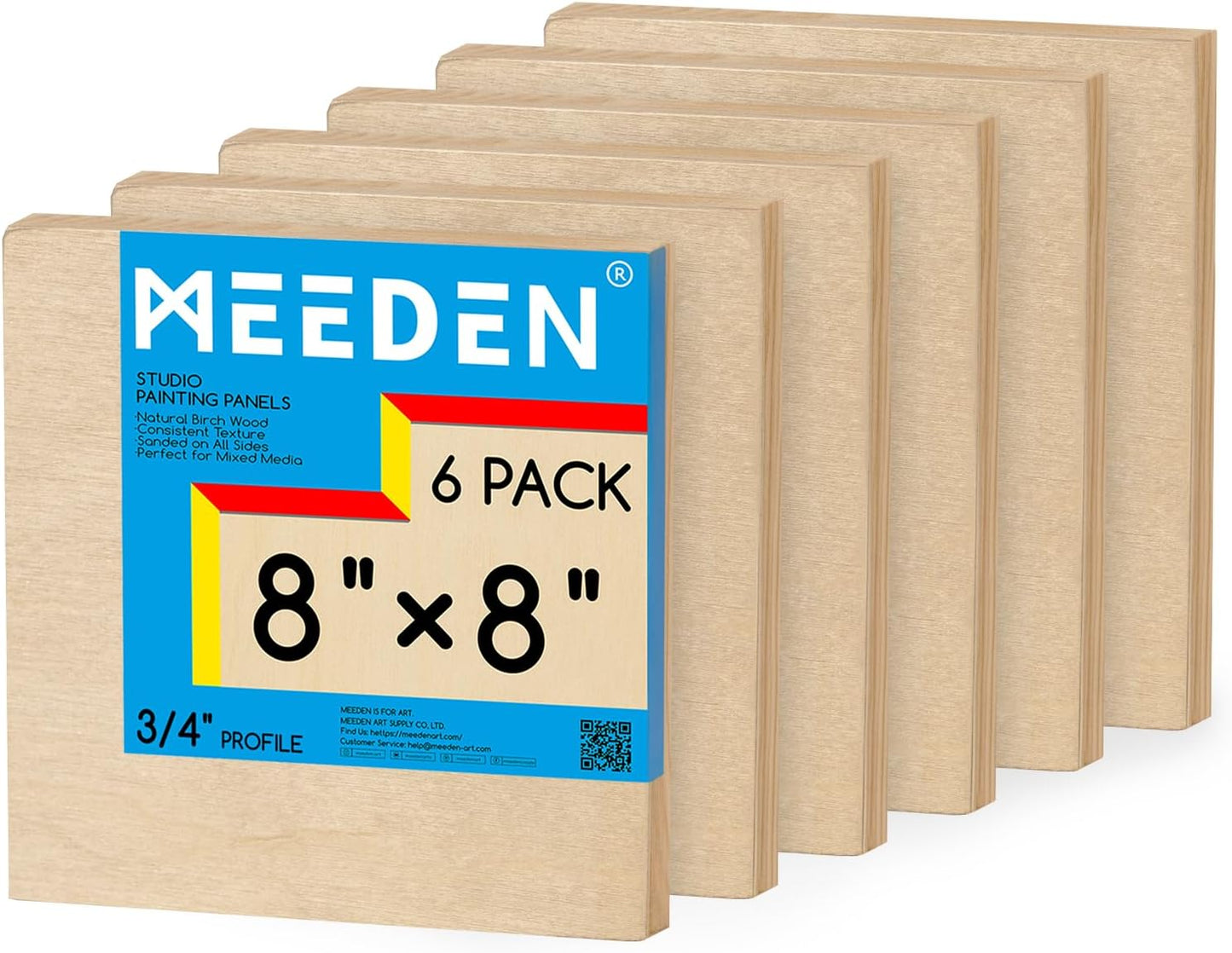 Unfinished Wood Canvas Board: Wooden Canvas Panel Pack of 2 - Blank Cradled Wood Art Board for Painting