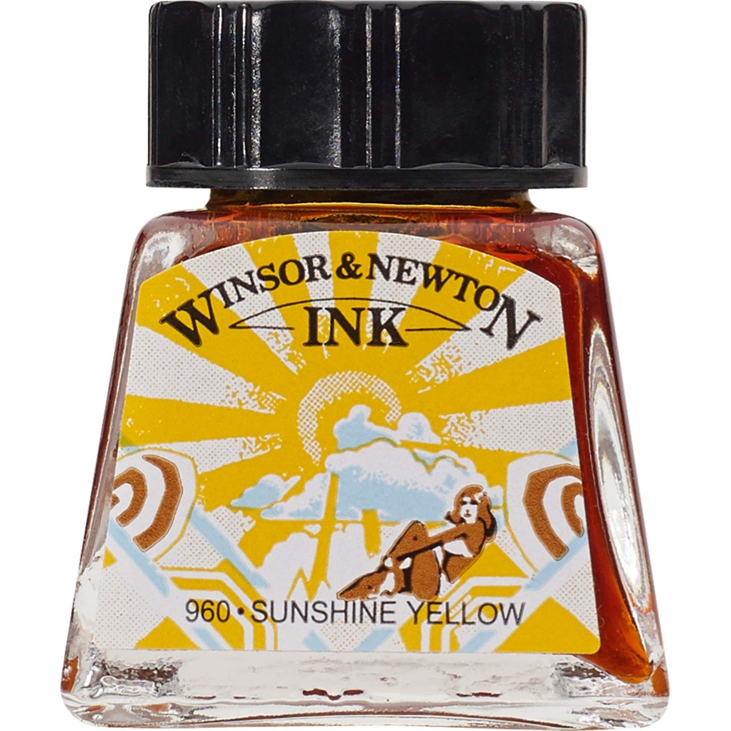 Winsor & Newton Drawing Ink 14 ml Bottle, White (974)