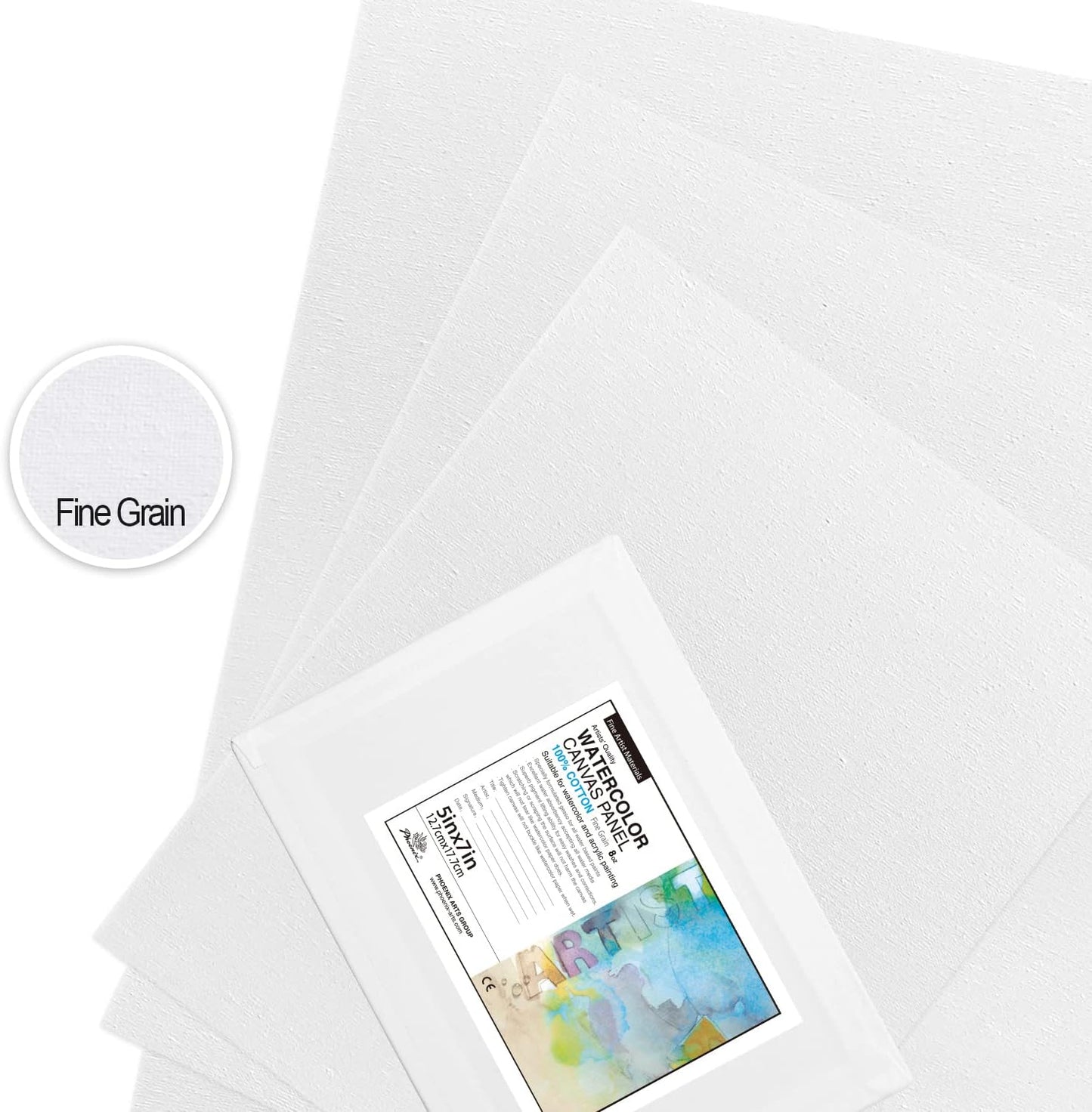 Canvas Panels 16 Pack, Triple Primed 100% Cotton Acid Free Canvases for Painting