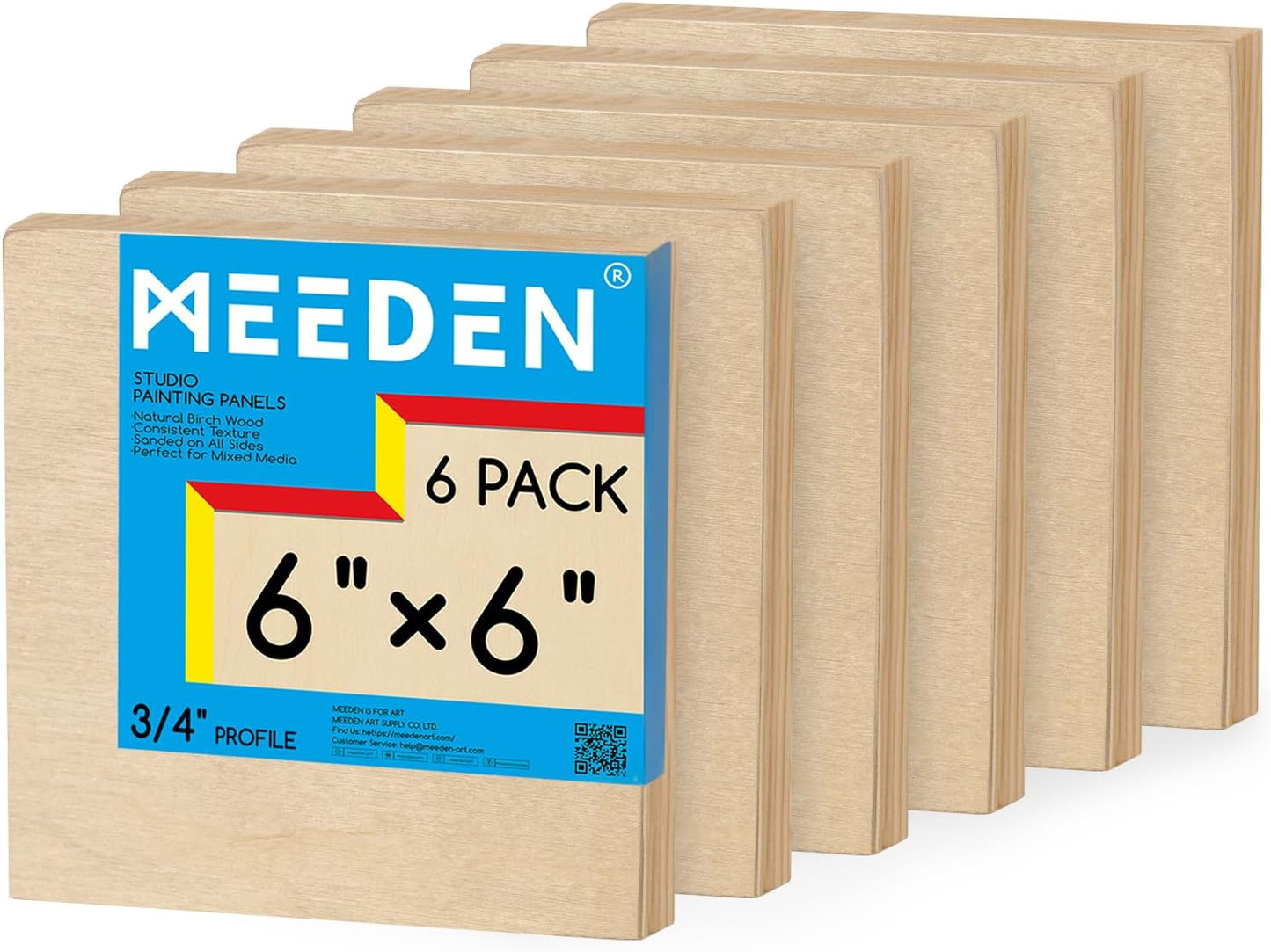 Unfinished Wood Canvas Board: Wooden Canvas Panel Pack of 2 - Blank Cradled Wood Art Board for Painting