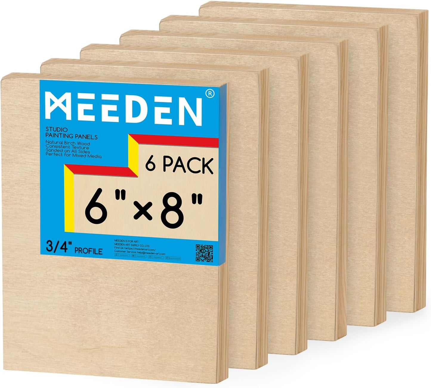 Unfinished Wood Canvas Board: Wooden Canvas Panel Pack of 2 - Blank Cradled Wood Art Board for Painting