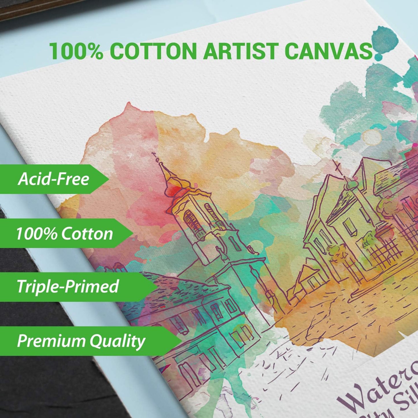 Paint Canvas Panels 40 Pack, Ohuhu Multi Size 100% Cotton Primed White Artists Canvas Boards