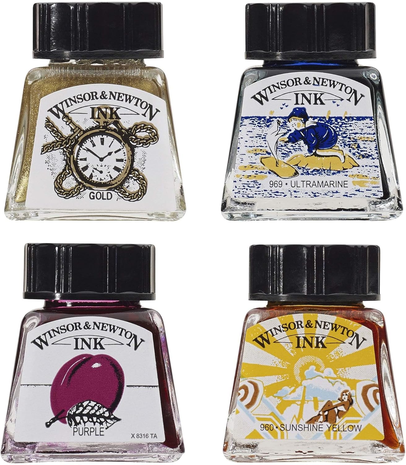 Winsor & Newton Drawing Ink 14 ml Bottle, White (974)