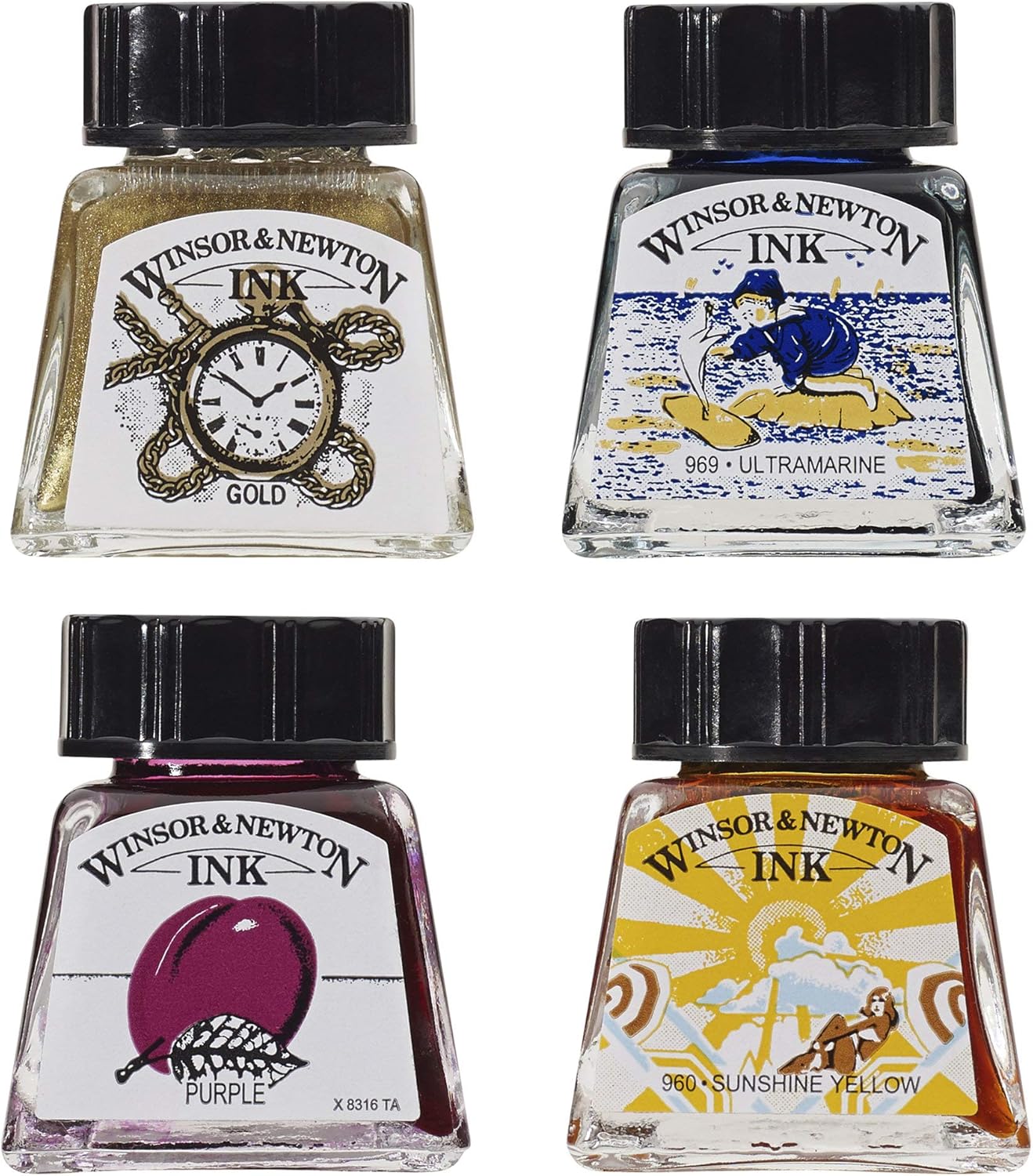 Winsor & Newton Drawing Ink 14 ml Bottle, White (974)