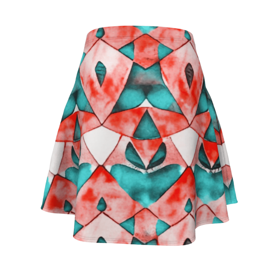 Flare SkirtCoral Kaleidoscope SkirtFCKcreative