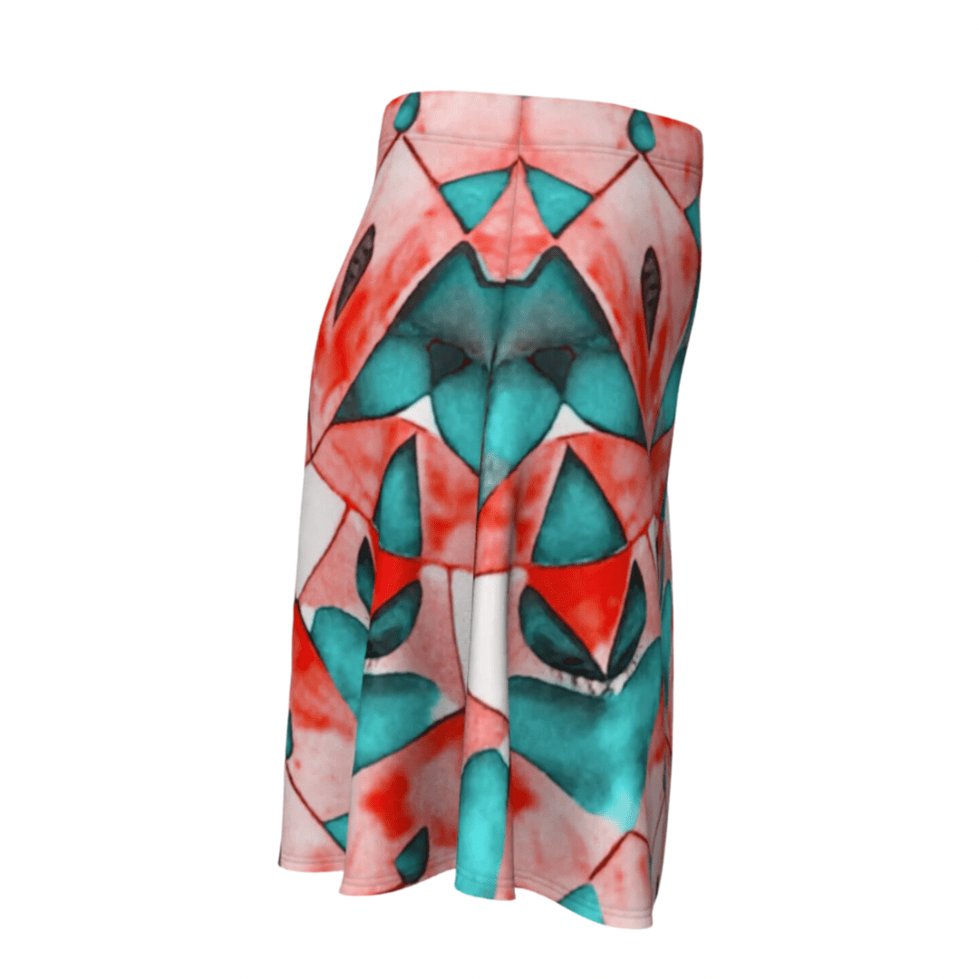 Flare SkirtCoral Kaleidoscope SkirtFCKcreative