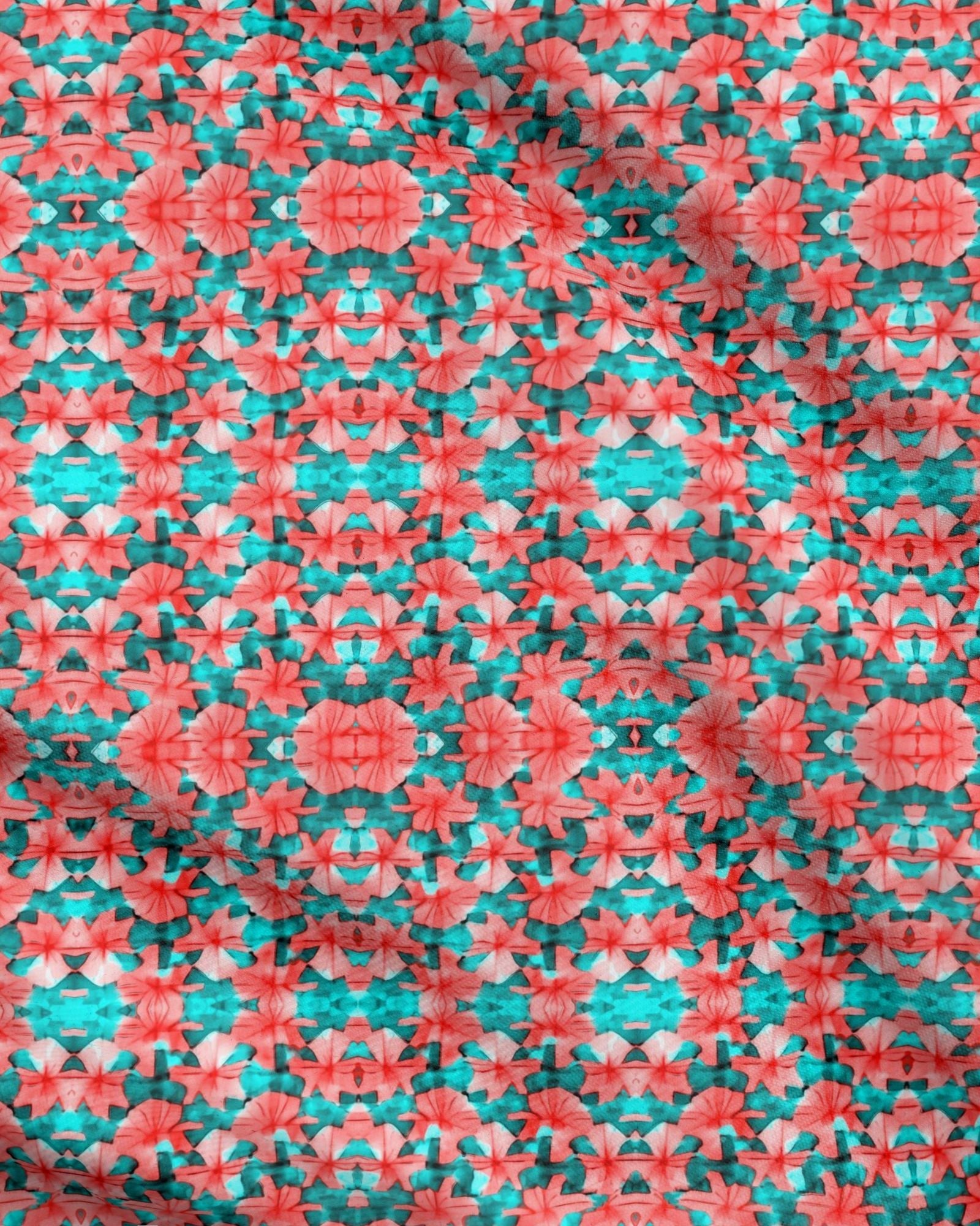 Repeat Pattern FabricCoral Waters FabricFCKcreative