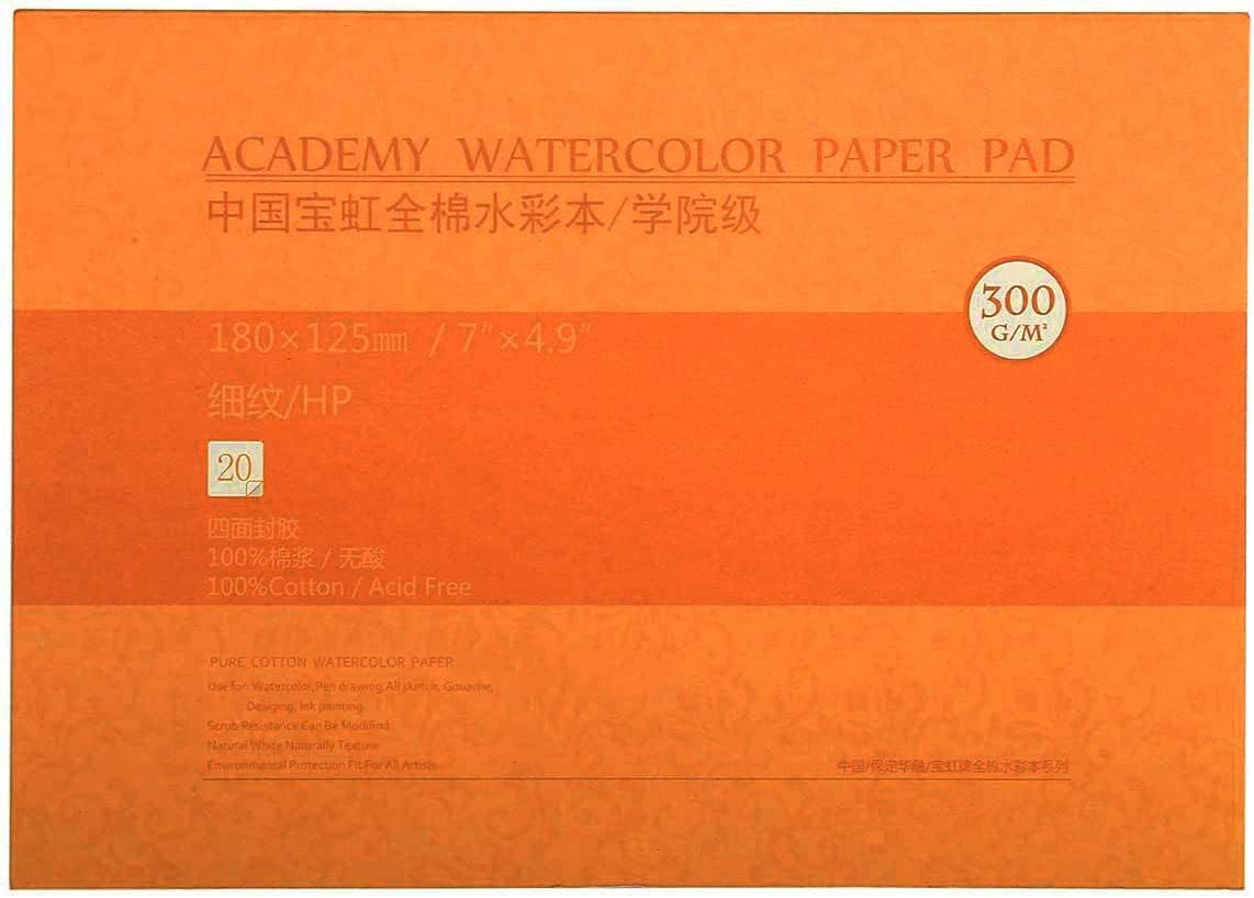 Cotton Watercolour Paper Block,Textured Surface, 140lb/300gsm