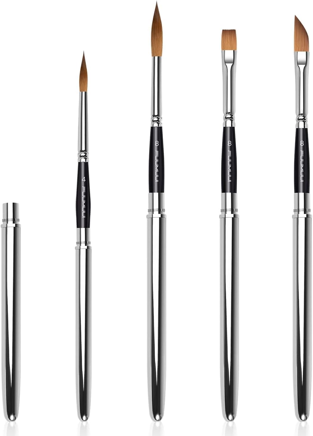 Kolinsky Sable Travel Watercolour Paint Brushes - 4 pcs Artist Professional Premium