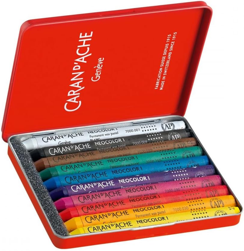 Neocolor I Water-Soluble Wax Pastels, 15 Colors