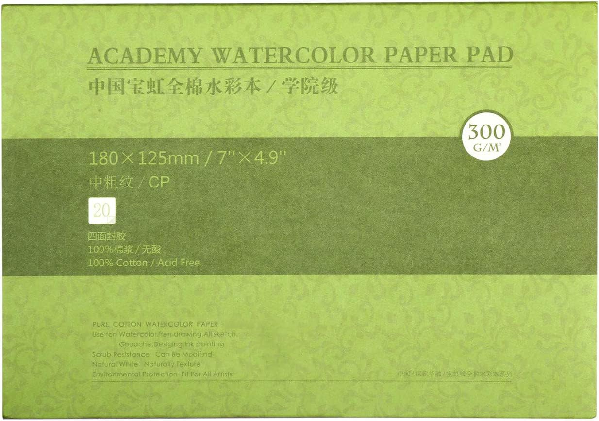 Cotton Watercolour Paper Block,Textured Surface, 140lb/300gsm