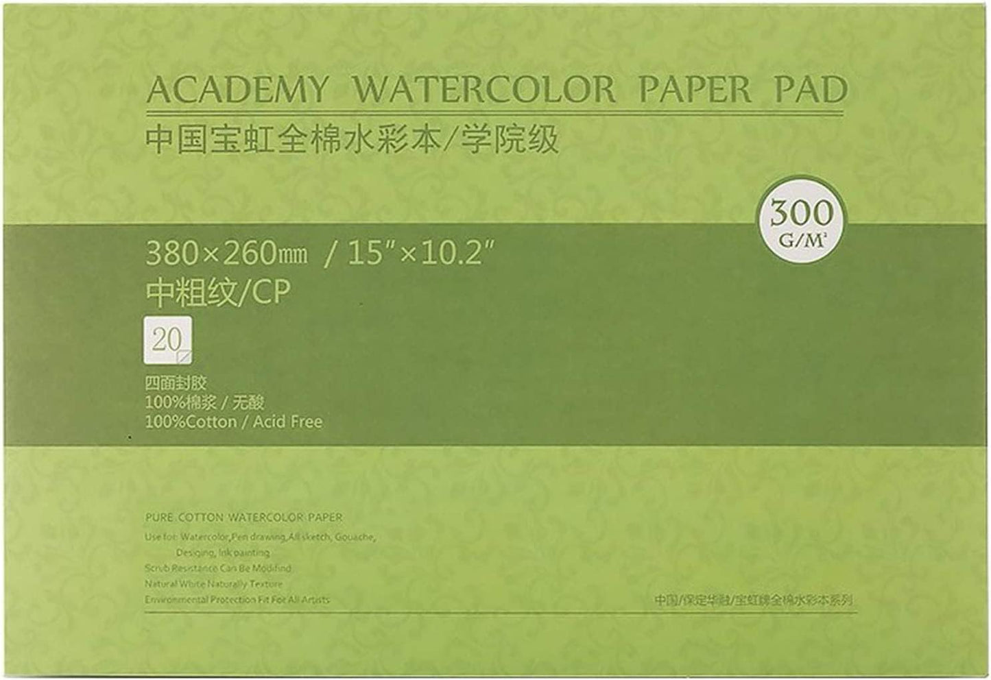 Cotton Watercolour Paper Block,Textured Surface, 140lb/300gsm