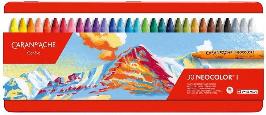 Neocolor I Water-Soluble Wax Pastels, 15 Colors