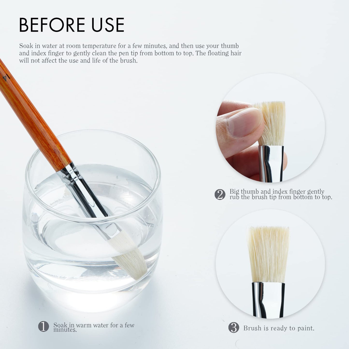 Professional Hog Hair Artify 15 pcs Paint Brush Set Perfect for Oil Painting