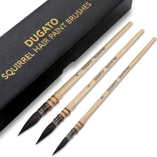 Professional Watercolor Squirrel Hair Paint Brushes by DUGATO