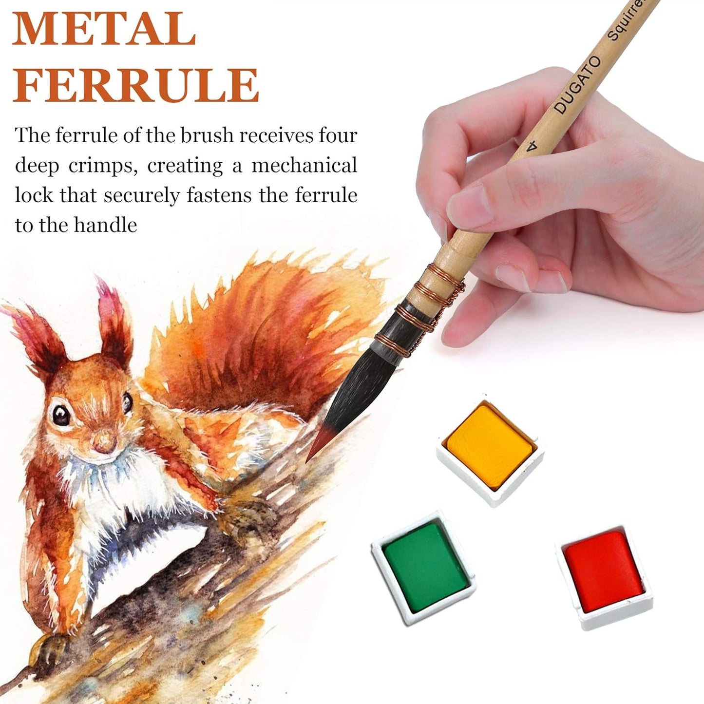 Professional Watercolor Squirrel Hair Paint Brushes by DUGATO